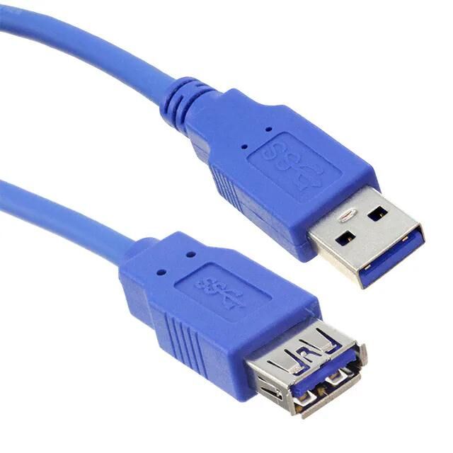 Blau 26 AWG, 30 AWG USB 3.2-Kabel Ein Stecker auf eine Buchse, abgeschirmtes USB-Kabel Blau 26 AWG, 30 AWG USB 3.2-Kabel Ein Stecker auf eine Buchse, abgeschirmtes USB-Kabel