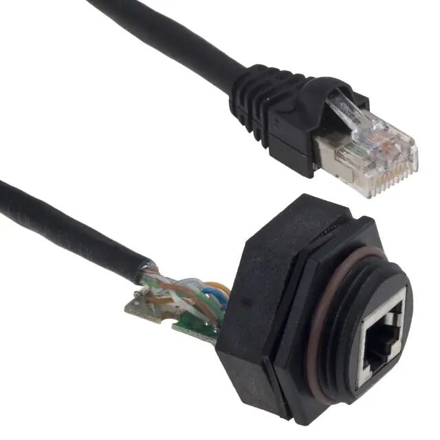 RJ45-Ethernet-Modularkabel Ethernet-Buchse zur Schalttafelmontage mit Leiterplatte zum Stecker RJ45-Ethernet-Modularkabel Ethernet-Buchse zur Schalttafelmontage mit Leiterplatte zum Stecker