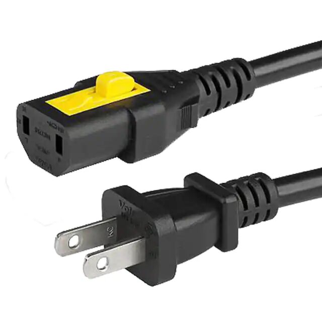 18AWG Ungeschirmtes Netzkabel Schwarz NEMA 1-15P zu IEC Kabelbaugruppen 18AWG Ungeschirmtes Netzkabel Schwarz NEMA 1-15P zu IEC Kabelbaugruppen