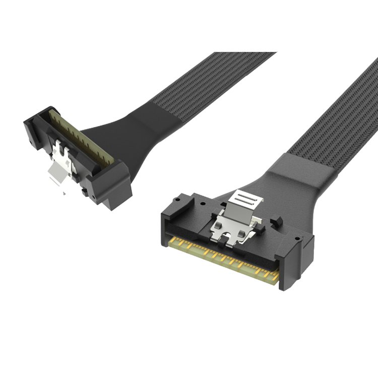 LP SlimSAS (SFF8654 8i) TO LP SlimSAS (SFF8654 8i) 90° Kabelbaum mit langjähriger Erfahrung Professionell gefertigter RCD LP SlimSAS (SFF8654 8i) TO LP SlimSAS (SFF8654 8i) 90° Kabelbaum mit langjähriger Erfahrung Professionell gefertigter RCD