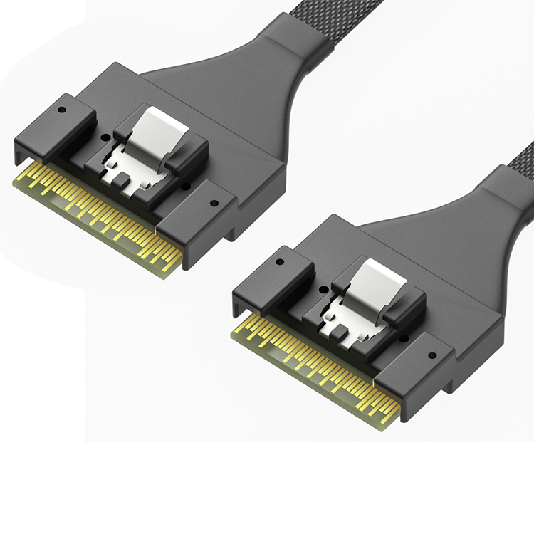 Die Kabelbäume von SlimSAS (SFF8654 8i) bis SlimSAS (SFF8654 8i) werden auf Anfrage professionell als RCD hergestellt Die Kabelbäume von SlimSAS (SFF8654 8i) bis SlimSAS (SFF8654 8i) werden auf Anfrage professionell als RCD hergestellt