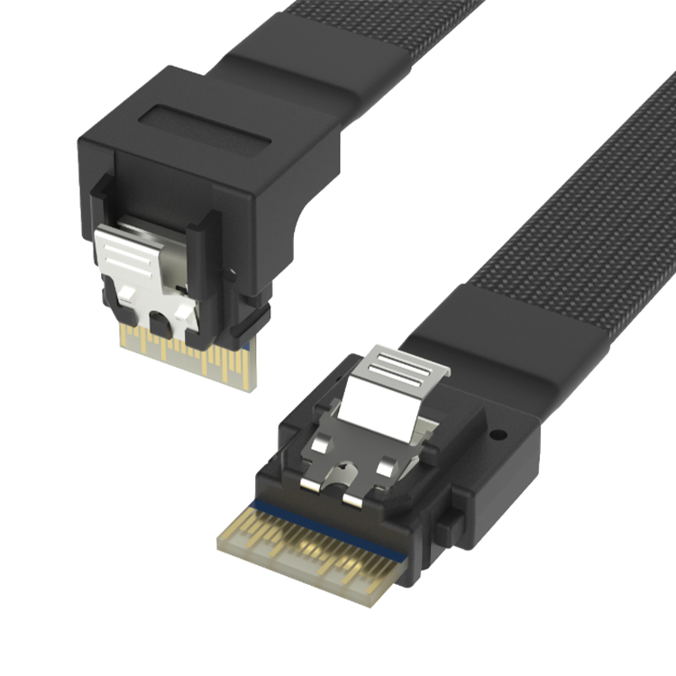 SlimSAS (SFF8654 4i) TO SlimSAS (SFF8654 4i) 90-Grad-Kabelbäume sind weit verbreitet und verfügen über ein breites Spektrum an RCD-Spezifikationen SlimSAS (SFF8654 4i) TO SlimSAS (SFF8654 4i) 90-Grad-Kabelbäume sind weit verbreitet und verfügen über ein breites Spektrum an RCD-Spezifikationen