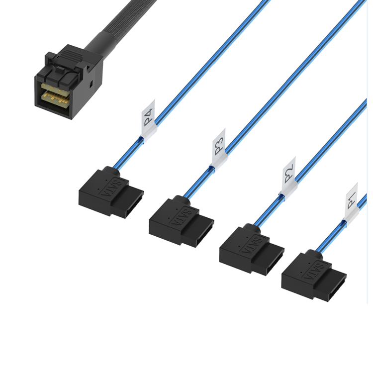 MINISAS SFF8643 ZU 4*SATA 7PIN mit Schrapnell rechts gebogen 90 Harness qualität material Stabile leistung RCD MINISAS SFF8643 ZU 4*SATA 7PIN mit Schrapnell rechts gebogen 90 Harness qualität material Stabile leistung RCD