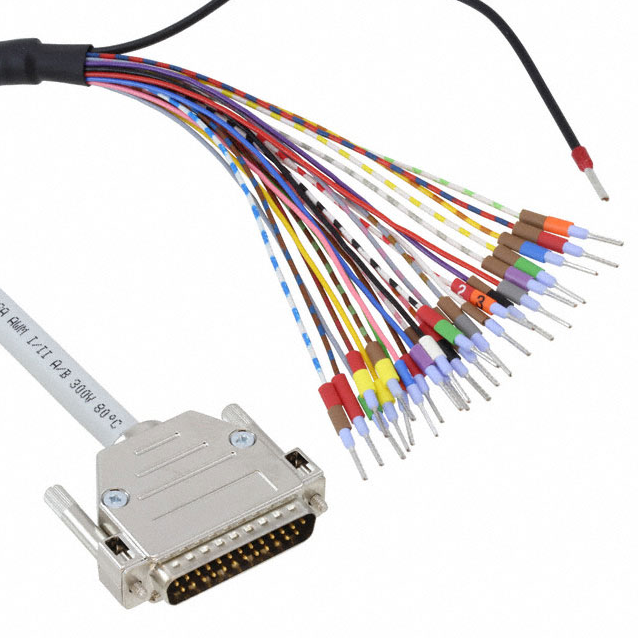 Standardmäßig gelöteter 2926519 D-Sub-Kabelsatz DB25, grau, einadrig (rund), 3,28-Zoll-Kabelbaum, professionell hergestellter RCD auf Anfrage