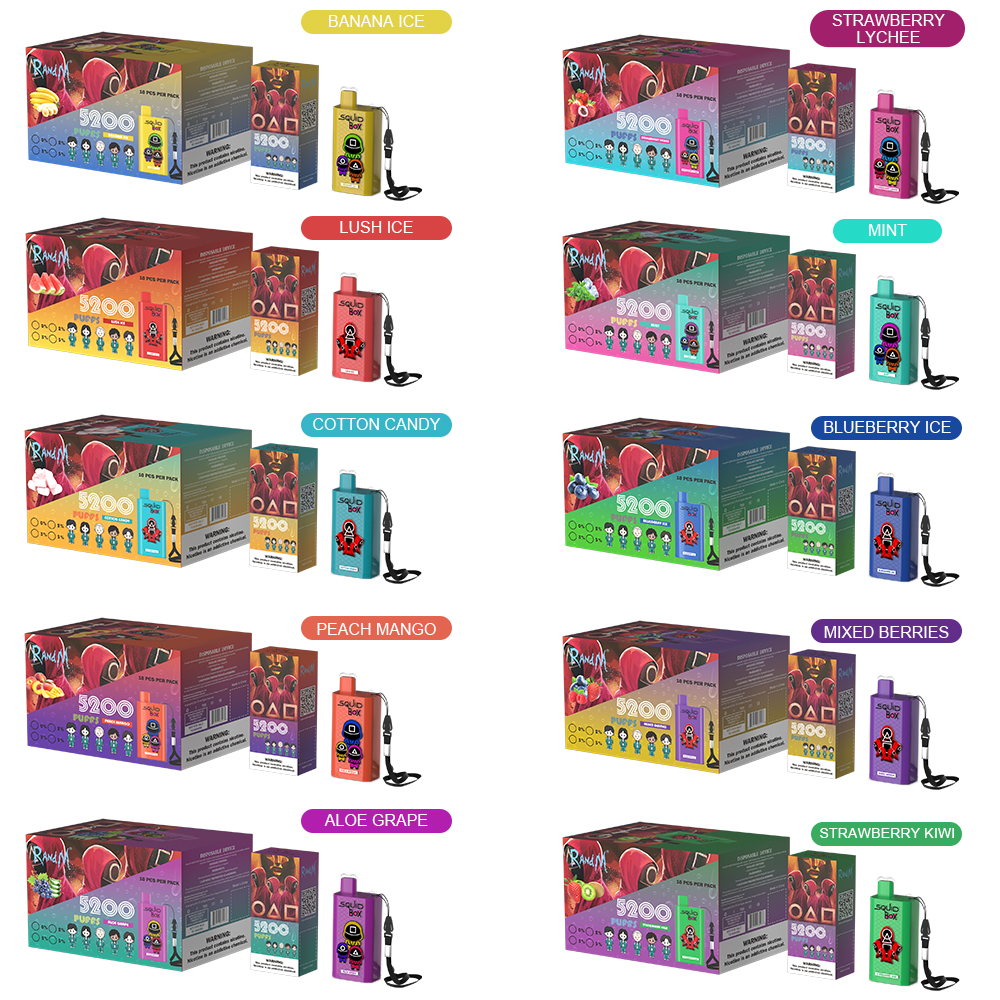 Squid game best disposable vape pen vape box 5200 puff