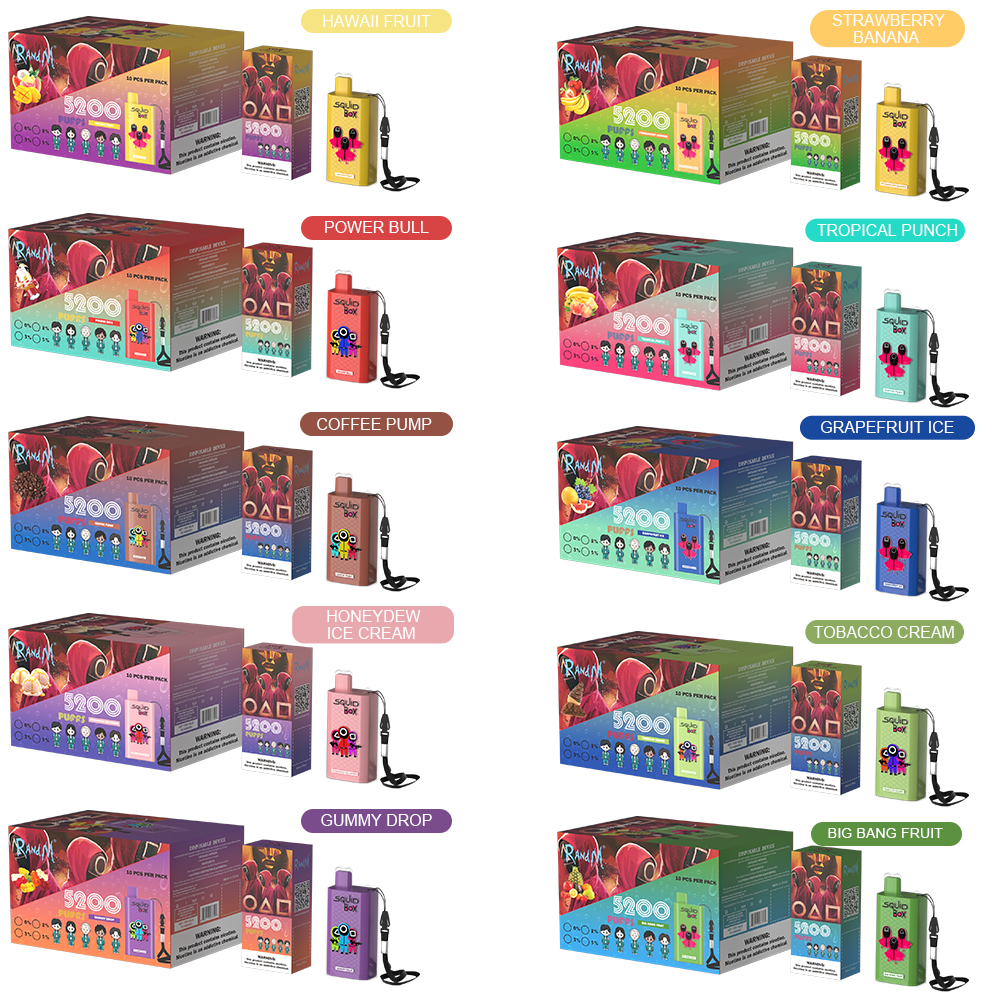 Squid game best disposable vape pen vape box 5200 puff