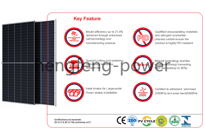 420w-640w Panel solar 420w-640w Panel solar