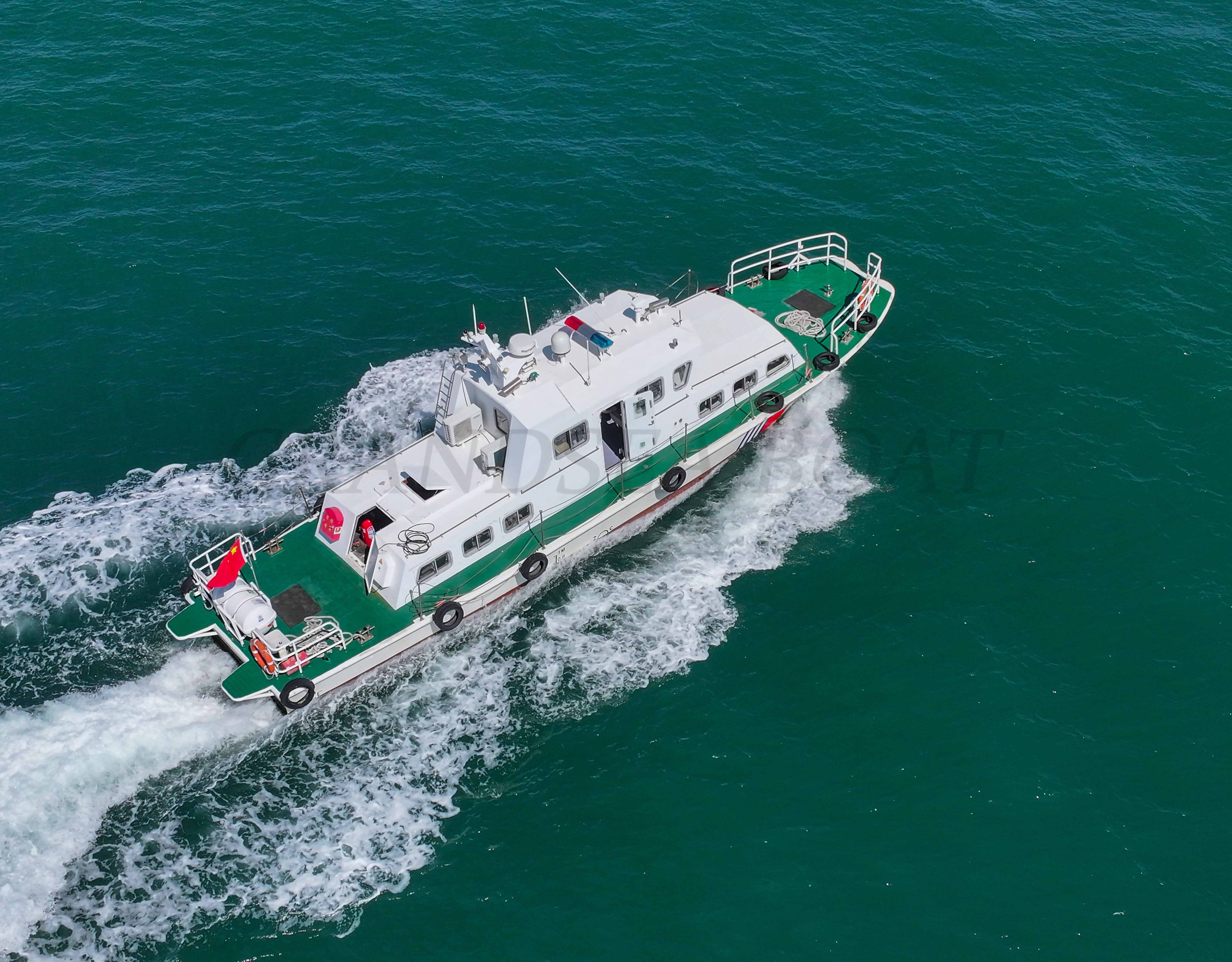 Bateau de patrouille fluviale en aluminium Grandsea de 21,5 m à vendre, constructeur de bateaux de patrouille en Chine