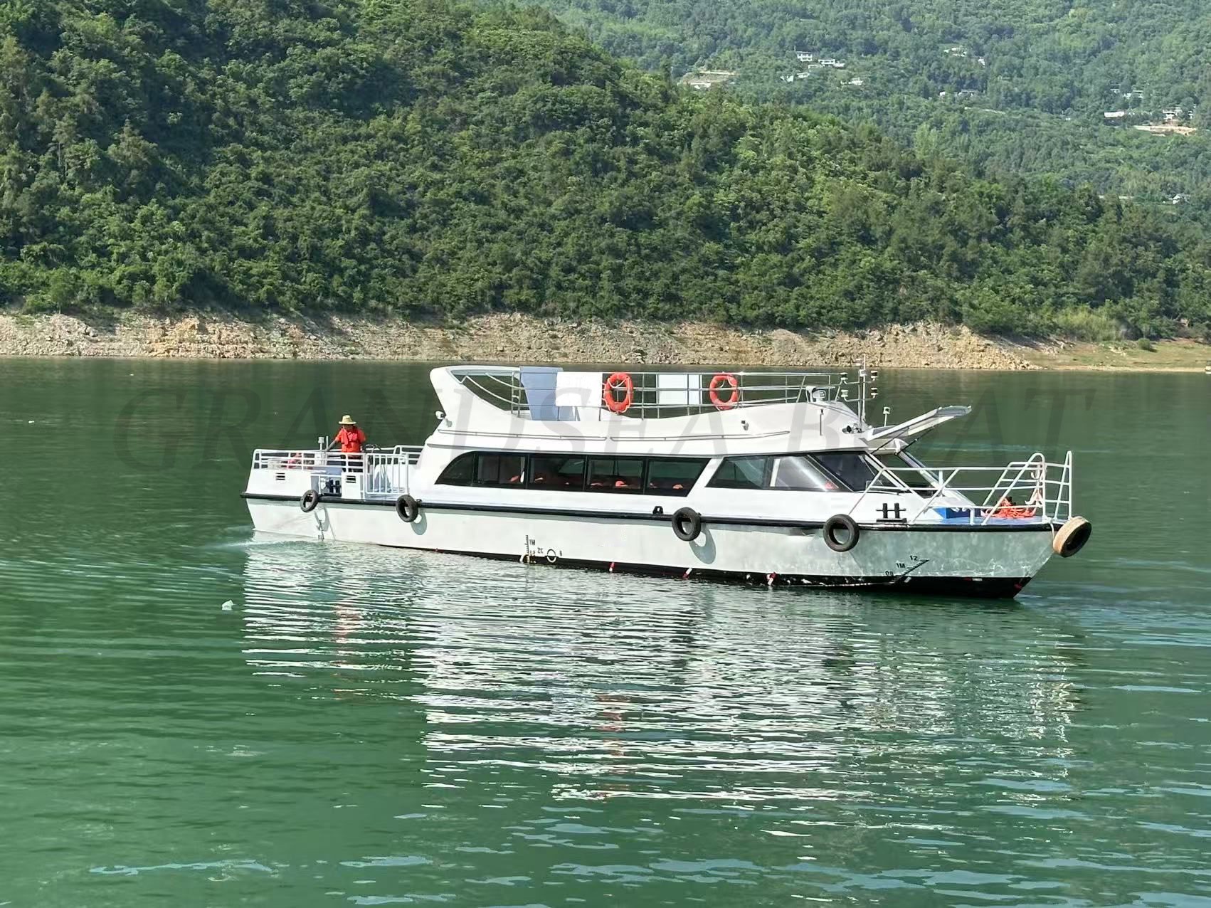 Grandsea 18,8 m/65 pieds Bateau en aluminium pour lac 50 passagers