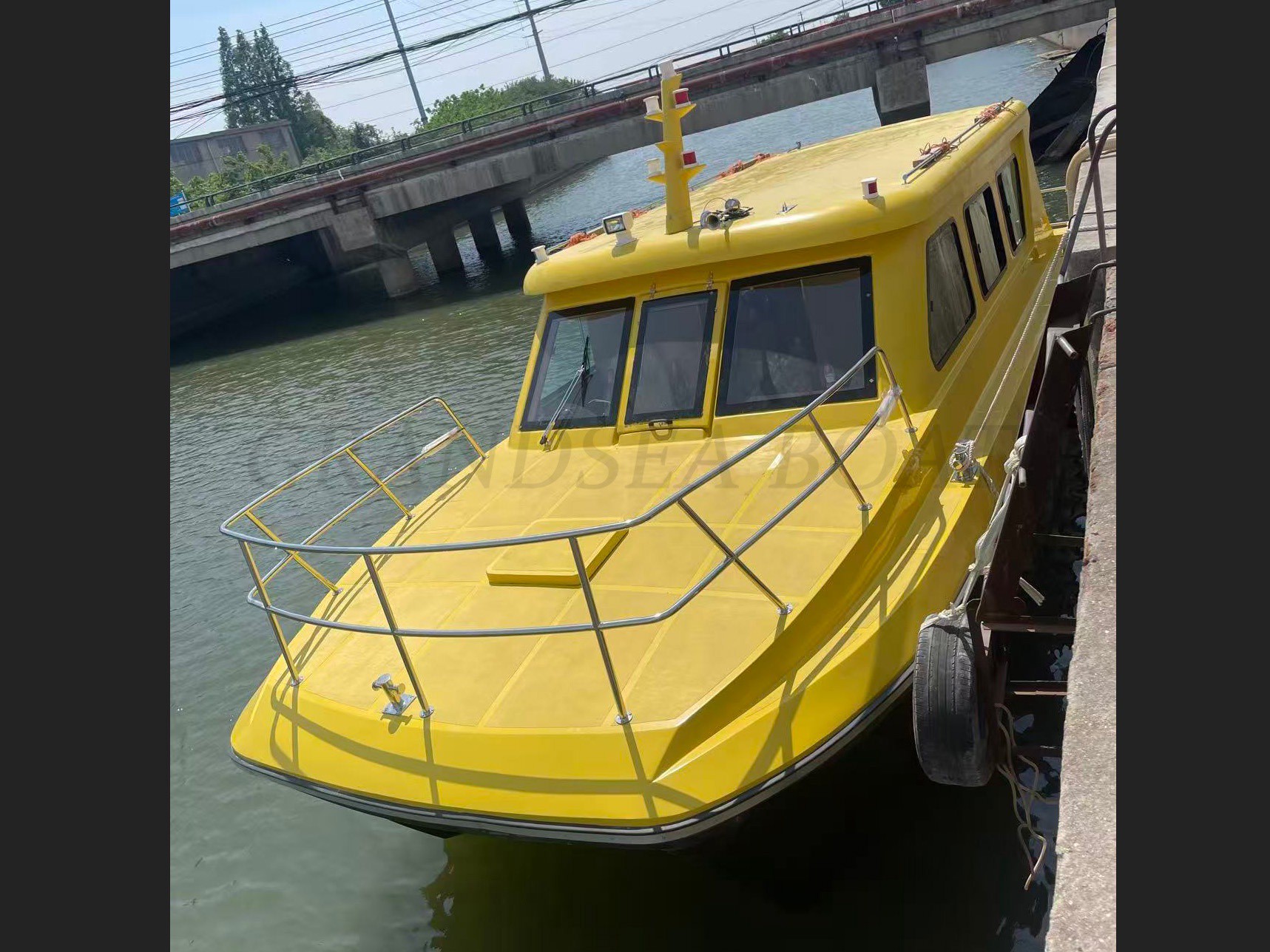 Grandsea 58ft FRP catamaran bus bateau ferry pour 74 personnes sur lacs et rivières