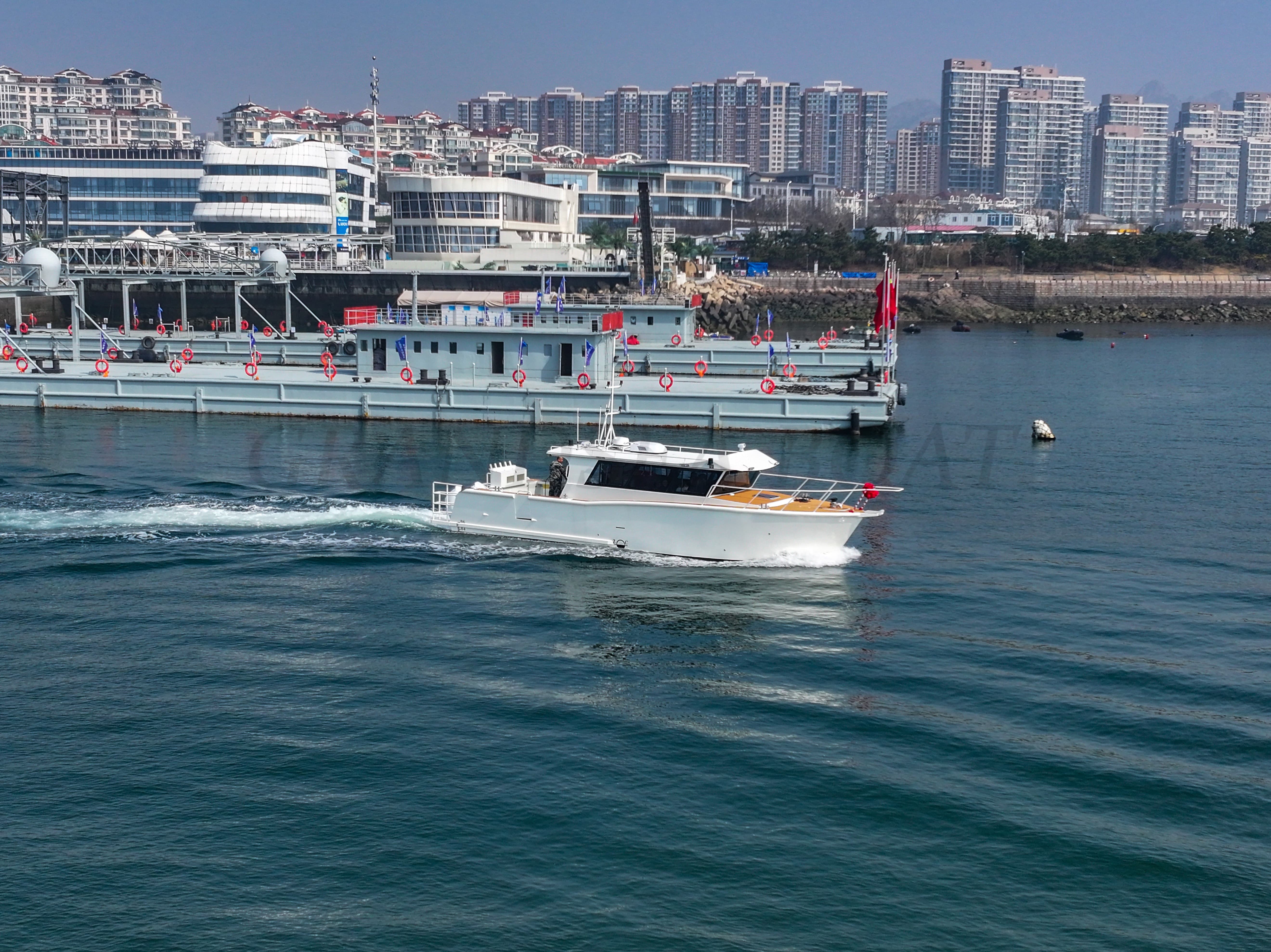 Grandsea 14.53m Bateau de pêche de plaisance en aluminium Best avec cabine complète, croiseur sportif walk around, à vendre