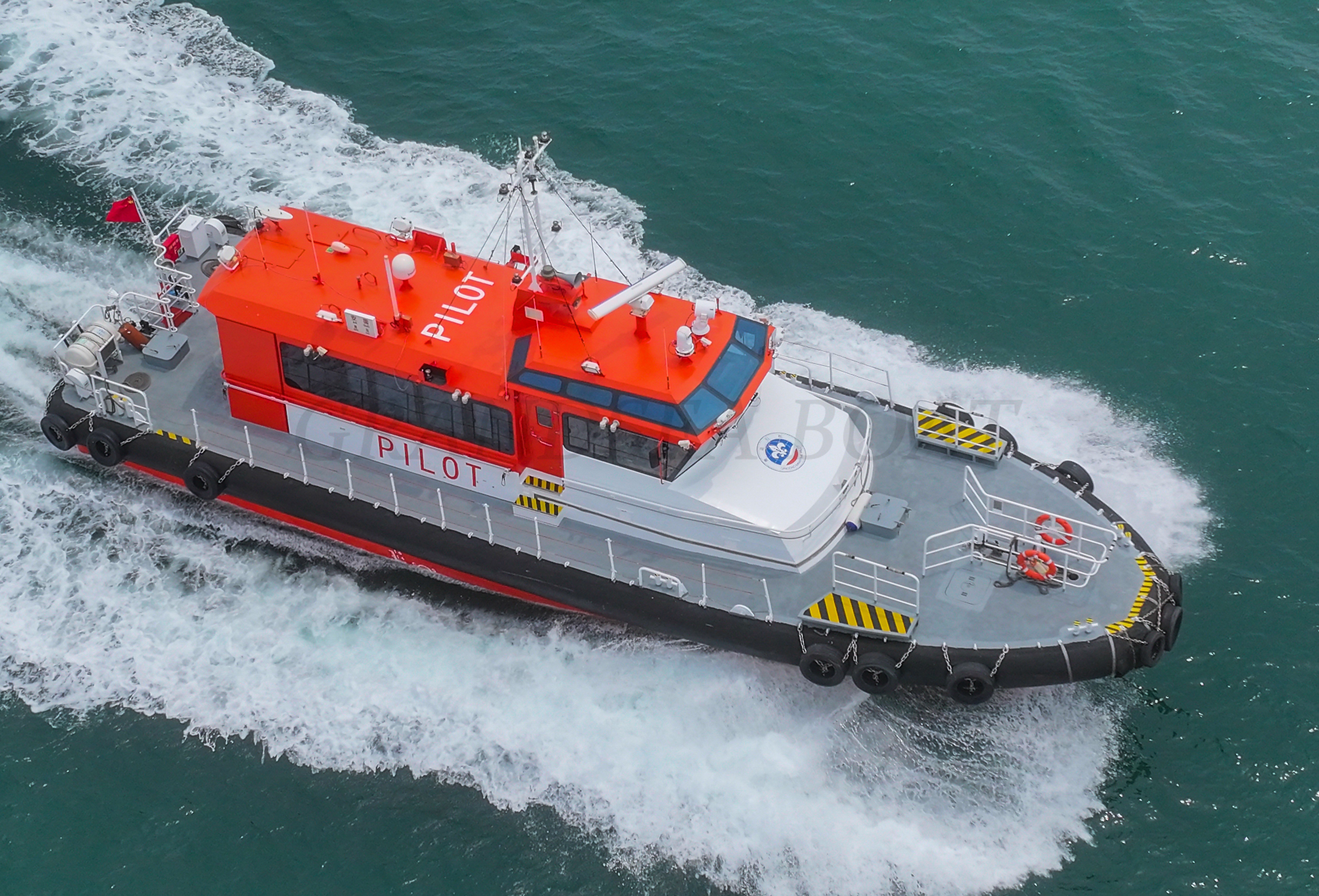 Bateau pilote en aluminium Grandsea 21.9m, navire de patrouille à vendre pour utilisation en mer agitée
