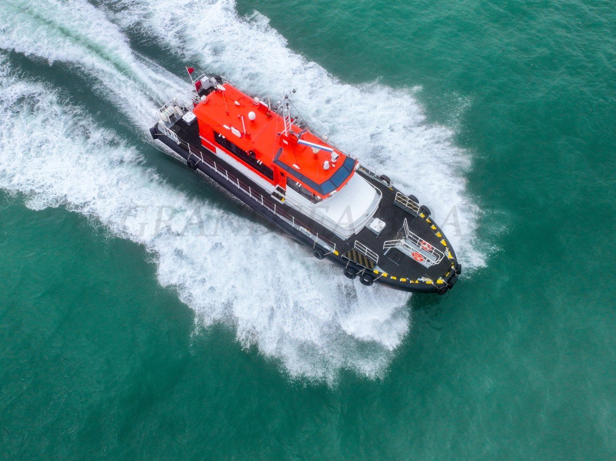 DJI_20260714150319_0070_D_DFPK Bateau de patrouille à grande vitesse en fibre de verre Grandsea de 22m à vendre