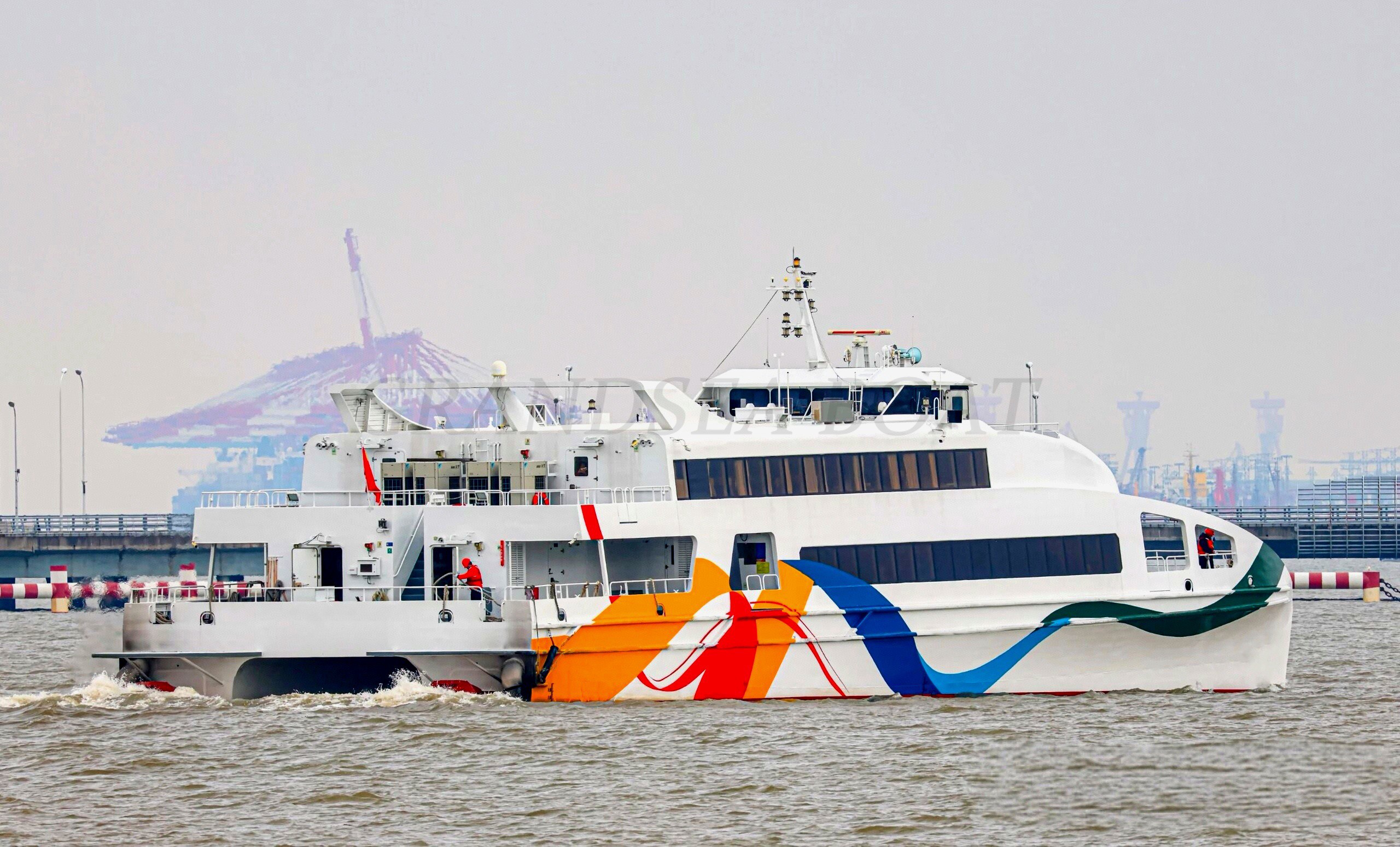 Catamaran en aluminium Grandsea de 45 m, paquebot à passagers de 500 places, paquebot océanique, catamaran à passagers à vendre