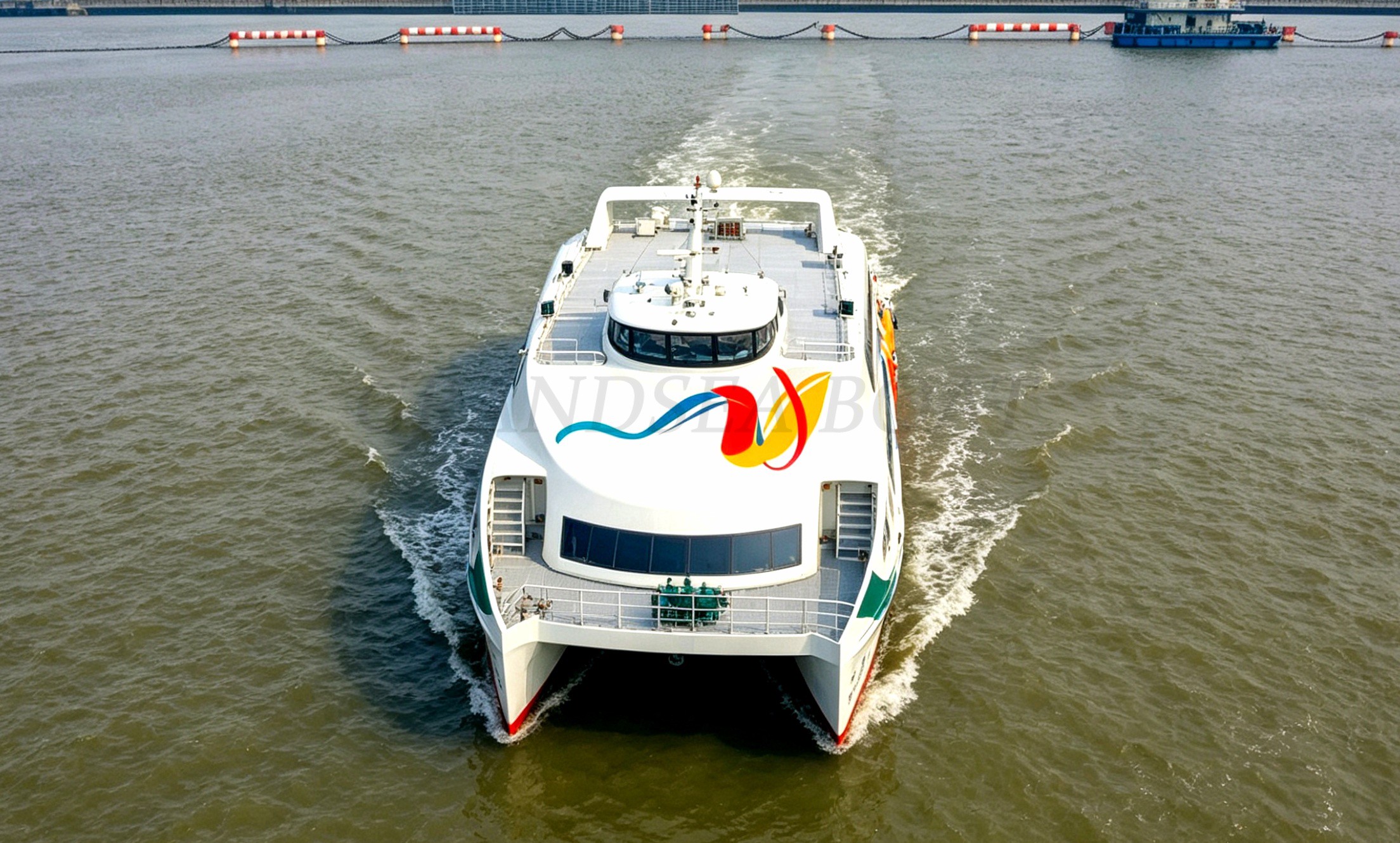 Catamaran en aluminium Grandsea de 45 m, paquebot à passagers de 500 places, paquebot océanique, catamaran à passagers à vendre