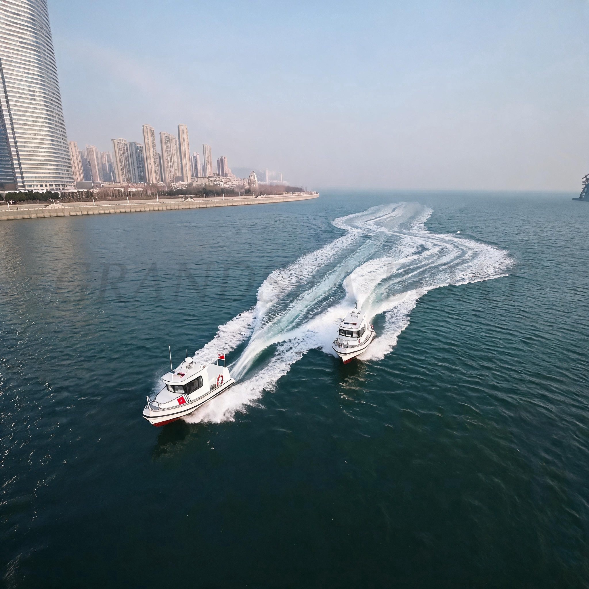 Patrouilleur à grande vitesse en aluminium Grandsea de 7.6m, bateaux militaires en aluminium, bateaux de police
