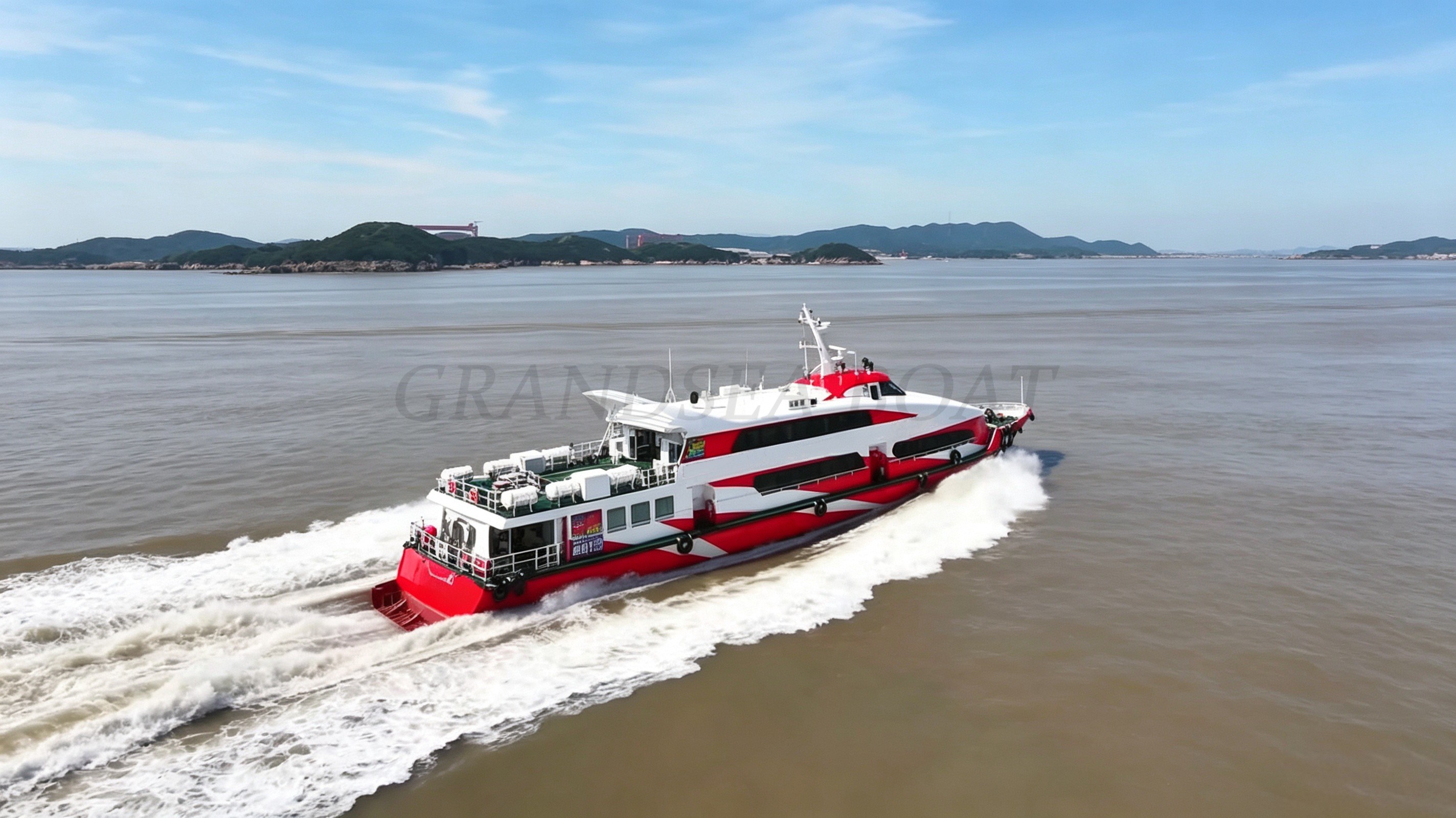 Ferry à passagers en aluminium Grandsea de 50 m, à grande vitesse, d’une capacité de 270 passagers, navire à passagers à vendre