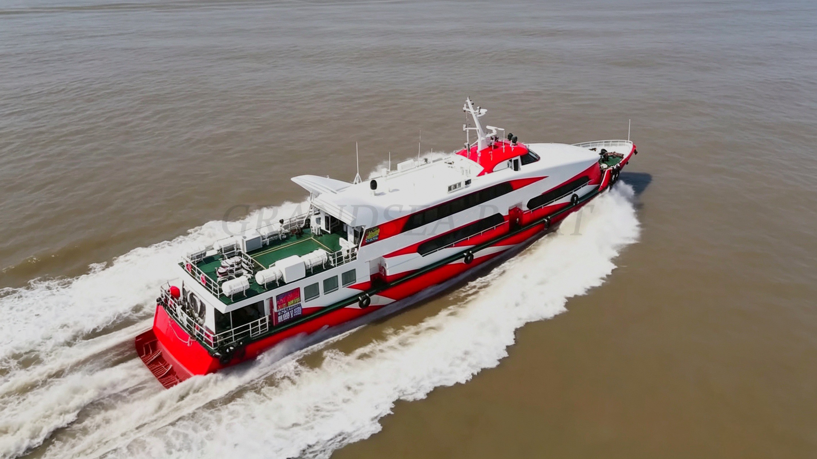 Ferry à passagers en aluminium Grandsea de 50 m, à grande vitesse, d’une capacité de 270 passagers, navire à passagers à vendre