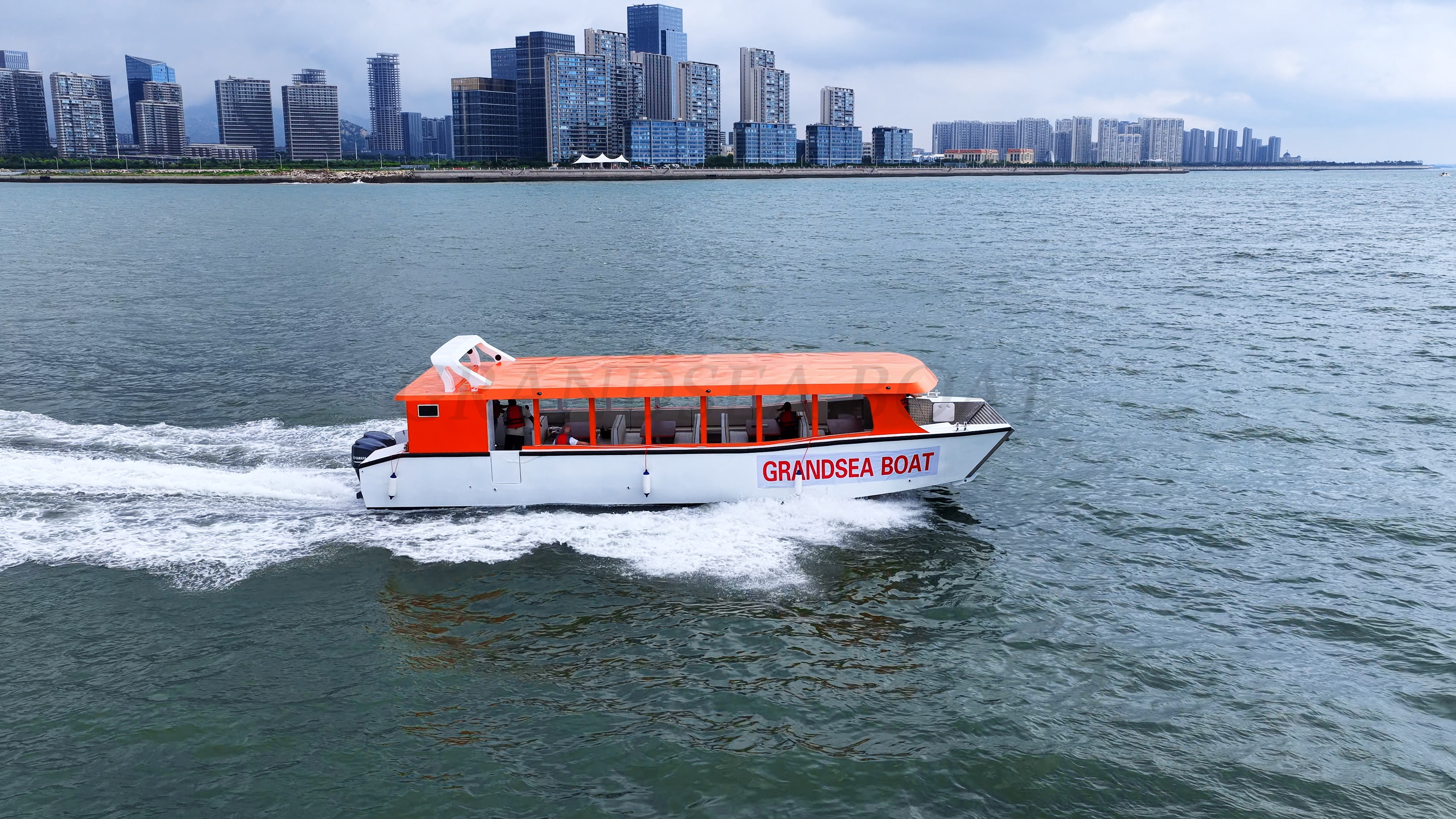 Grandsea Bateau à passagers en aluminium de 14 m, ferry de 53 places, petits bateaux à passagers à vendre au Nigeria