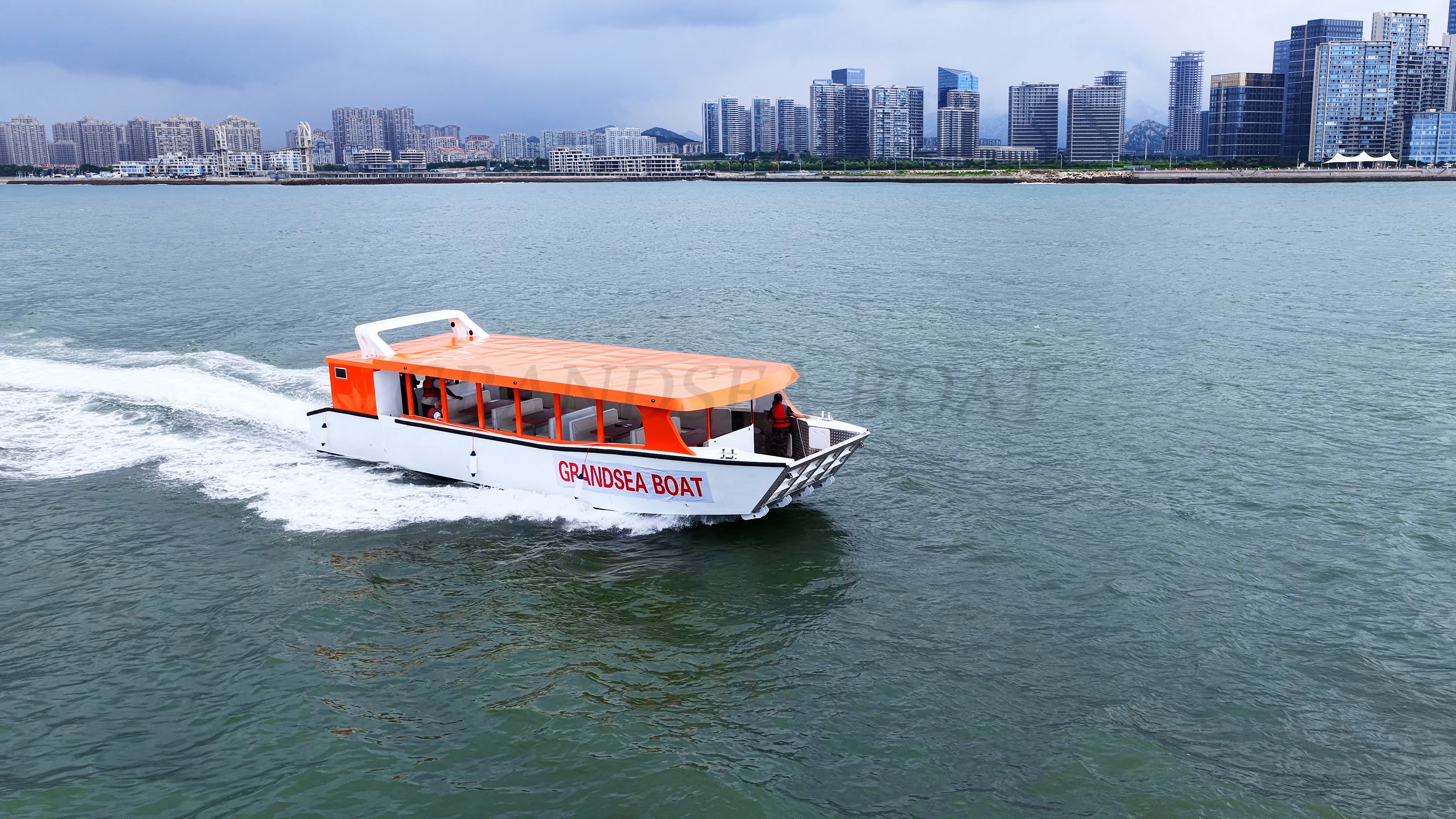 Grandsea Bateau à passagers en aluminium de 14 m, ferry de 53 places, petits bateaux à passagers à vendre au Nigeria Grandsea Bateau à passagers en aluminium de 14 m, ferry de 53 places, petits bateaux à passagers à vendre au Nigeria