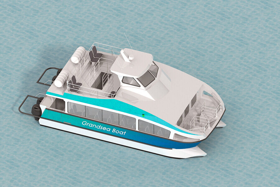 Grandsea 39ft aluminium 30personnes catamaran passager bateau-taxi à vendre