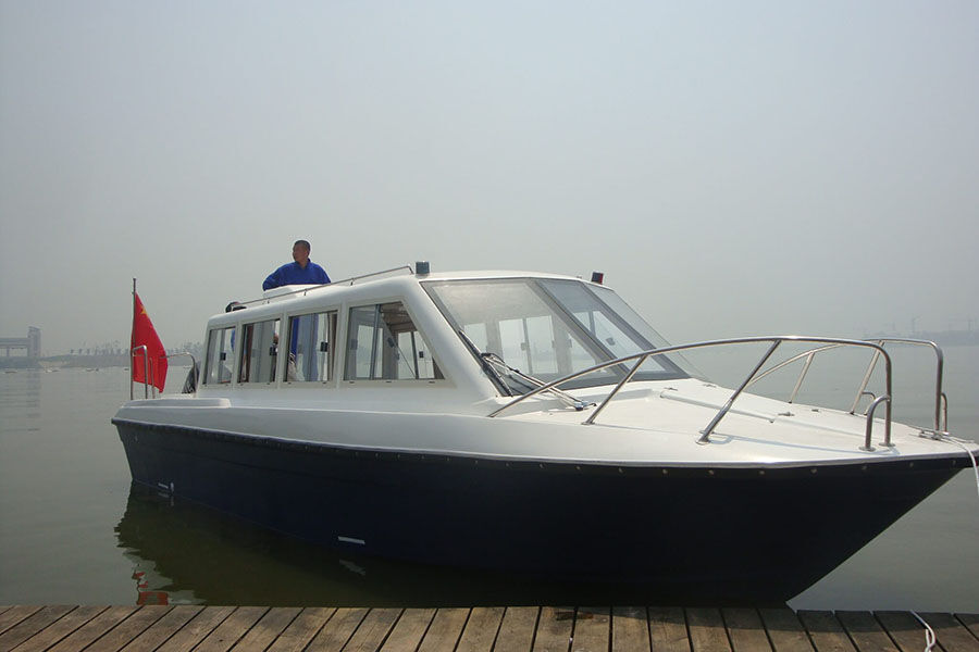 18 Persons Fiberglass Speed Passenger Ferry Motor Boats for Sale