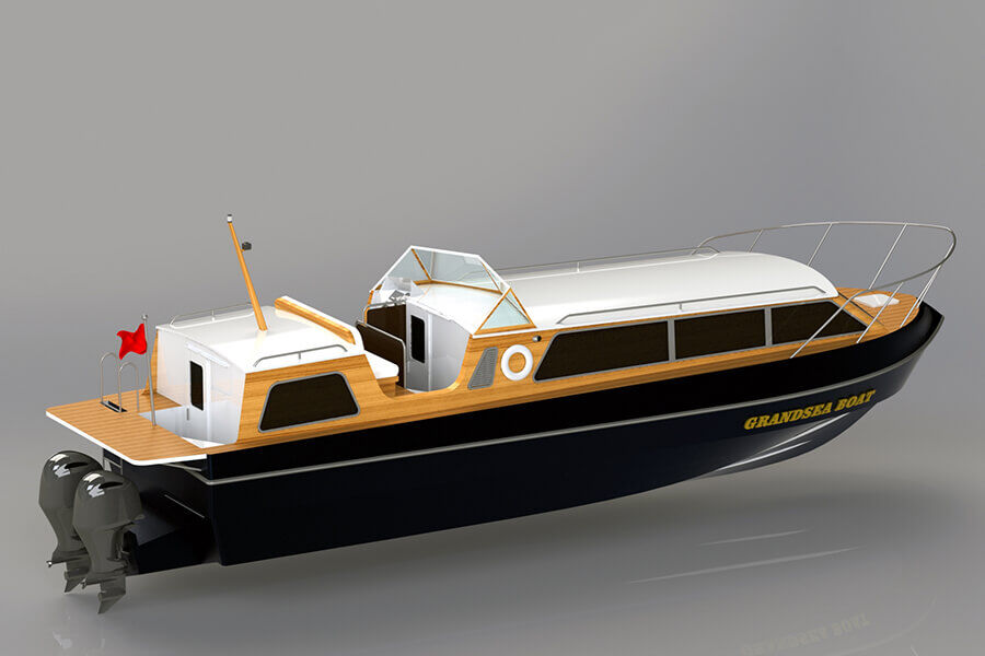 Grandsea 40 pieds en fibre de verre Naval Admirals Ceremonial Craft Boat à vendre