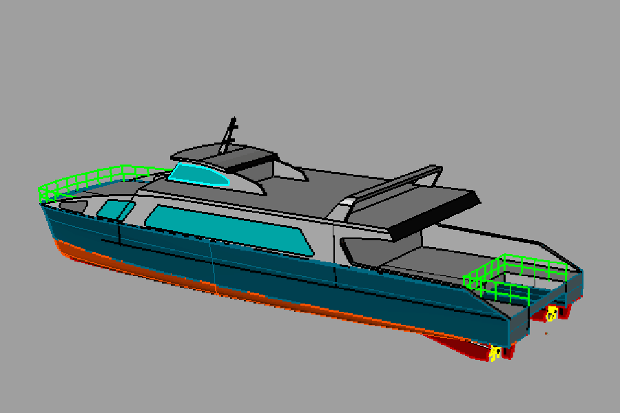 27m 140 personnes catamaran passagers en aluminium Ferry Boats à vendre