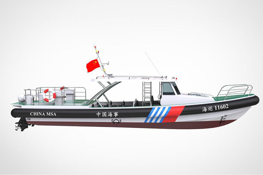 Bateau de patrouille à grande vitesse de la garde côtière militaire en aluminium de 40 pieds à vendre