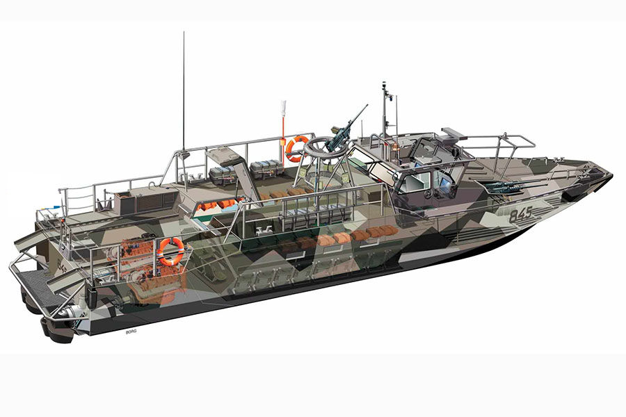 Bateau de combat d'interception et d'assaut à grande vitesse en aluminium de 15 m à vendre