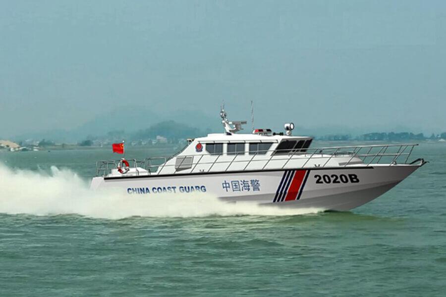 Bateau de patrouille de la Garde côtière à grande vitesse en aluminium Grandsea 21m à vendre