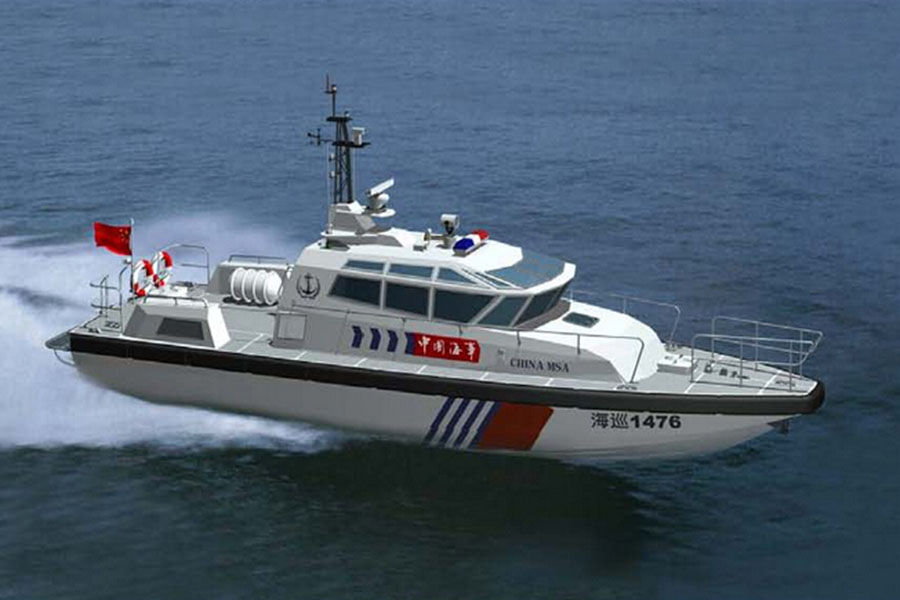 Bateau de patrouille de la Garde côtière intérieure Diesel Marine FRP de 15 m à vendre