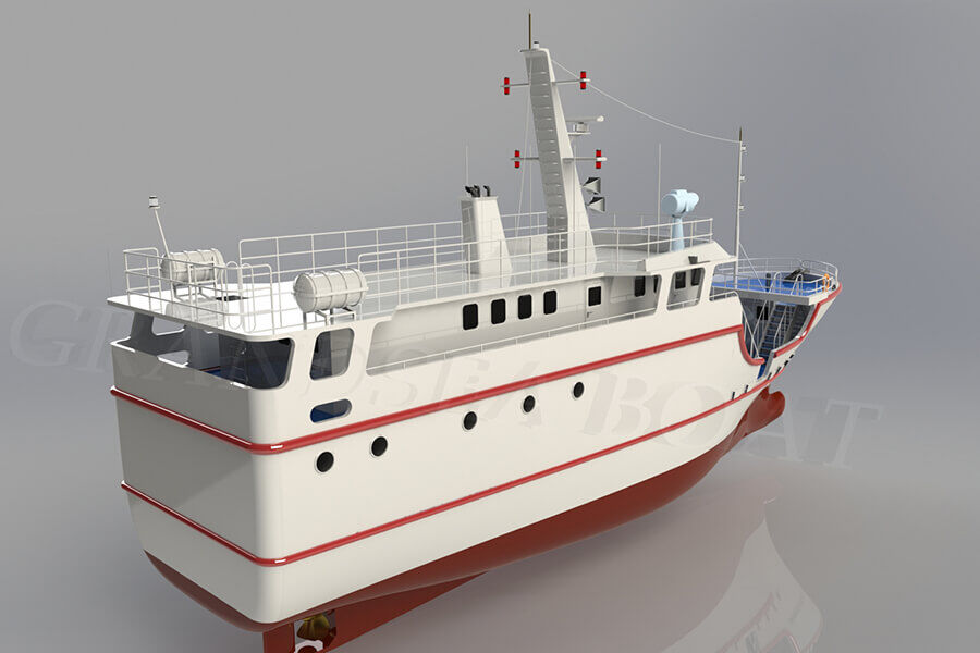 Bateau de pêche commerciale à la palangre Grandsea 26m FRP à vendre