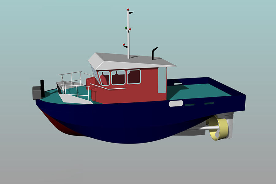 12m 800hp Aluminium Pusher Mini Small Tugboat for sale