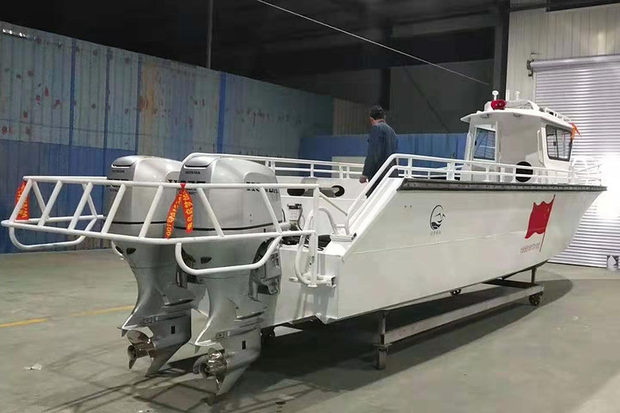 Bateau de travail d'aquaculture d'utilisation d'agriculture de mer en aluminium de 32 pieds à vendre