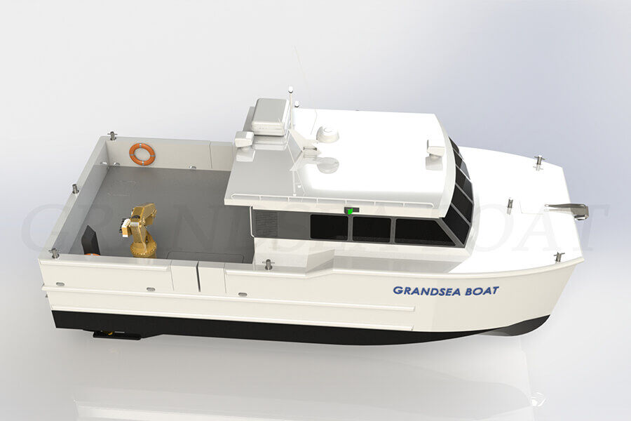 Catamaran en aluminium de 12 m et bateaux utilitaires à vendre