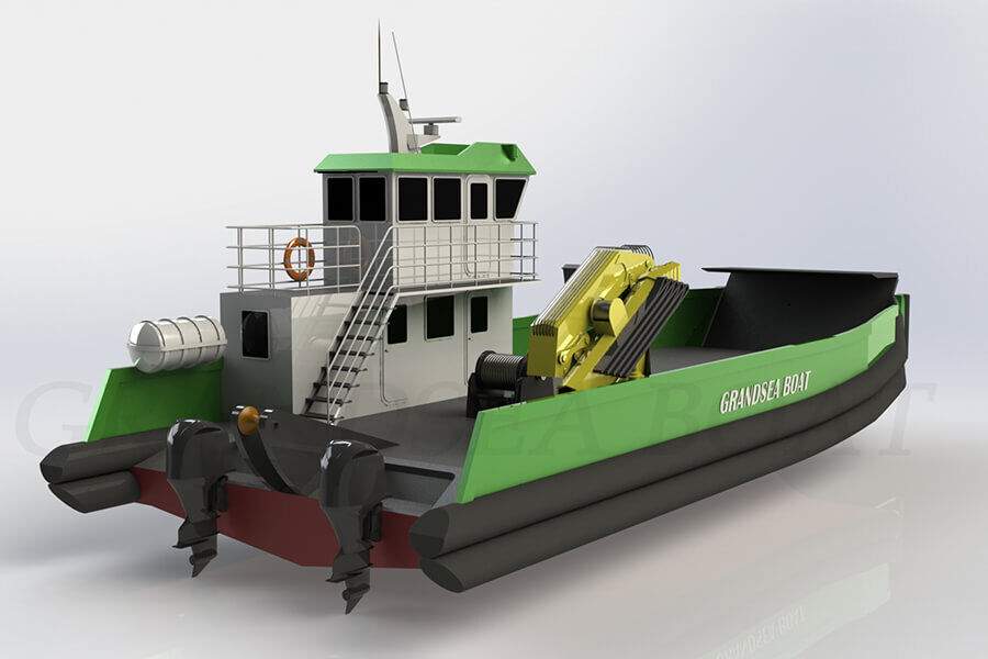  18m Aluminum Landing Craft Multi-purpose Work Barge Boat for Sale