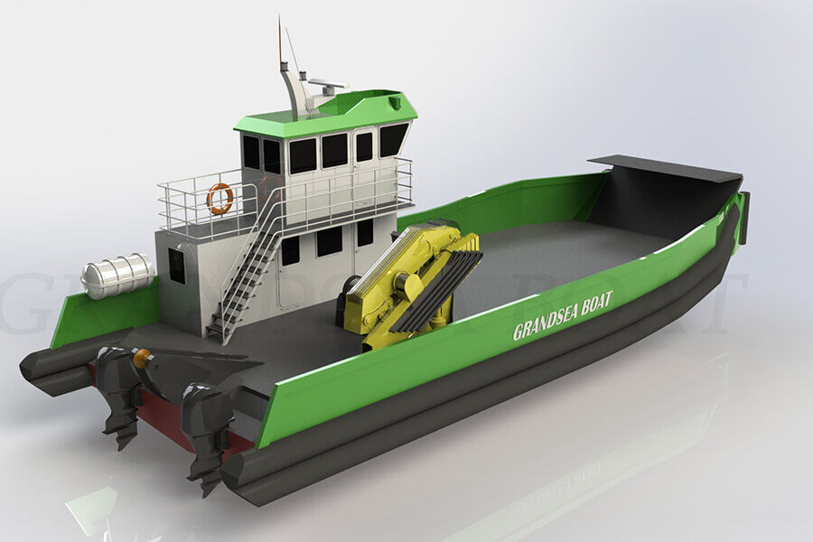 18m Aluminum Landing Craft Multi-purpose Work Barge Boat for Sale