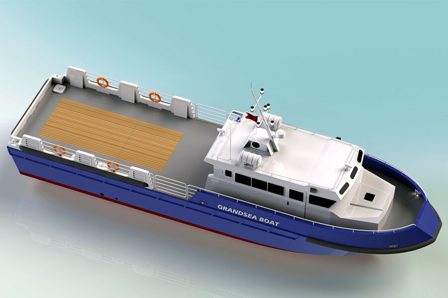 Bateau d'approvisionnement en mer en aluminium Grandsea 22m/bateau d'équipage/bateau de travail à vendre