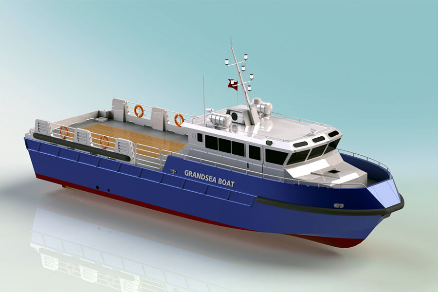 Bateau d'approvisionnement en mer en aluminium Grandsea 22m/bateau d'équipage/bateau de travail à vendre