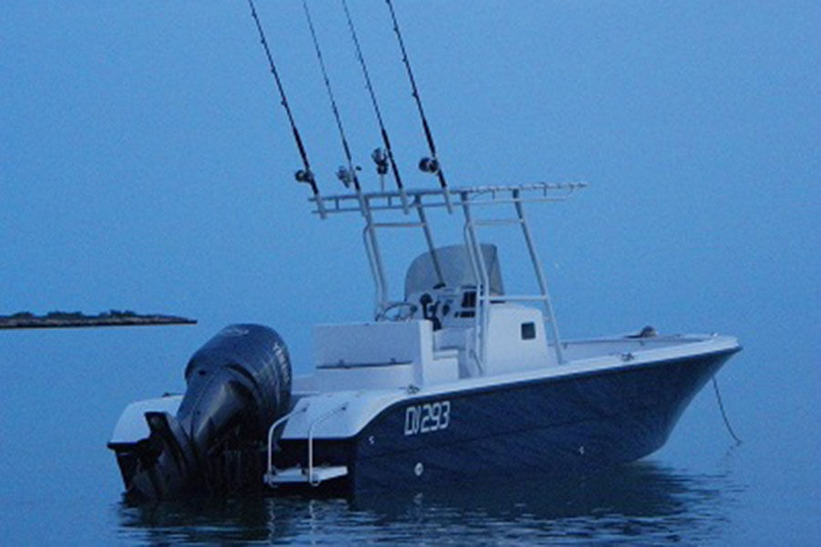 Bateaux de pêche professionnels en fibre de verre avec cabine de vitesse de 23 pieds à vendre