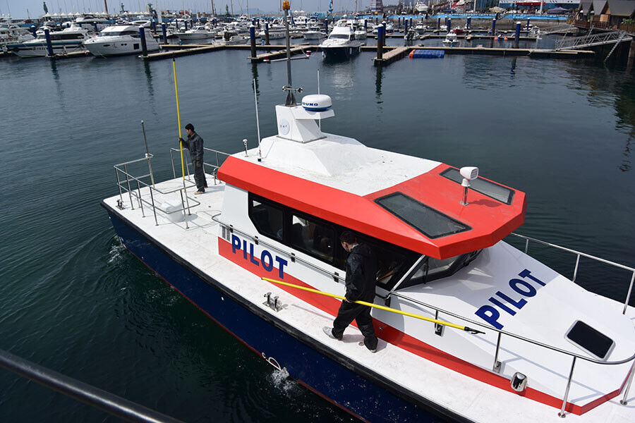 Bateau de lutte contre l'incendie et de sauvetage à grande vitesse de catamaran en aluminium de 43 pieds à vendre