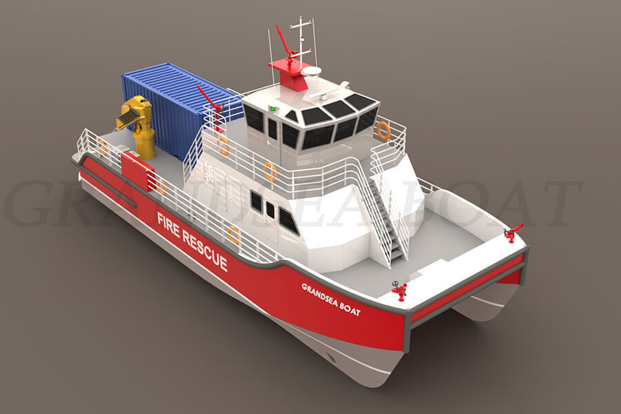 Grandsea 20m Aluminium Catamaran Fire Fighting Boat 
