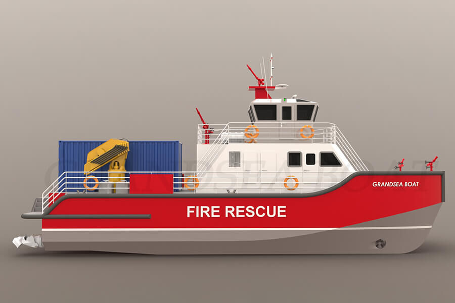 Grandsea 20m Aluminium Catamaran Fire Fighting Boat 