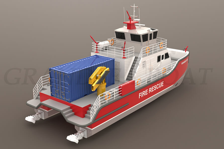 Grandsea 20m Aluminium Catamaran Fire Fighting Boat 
