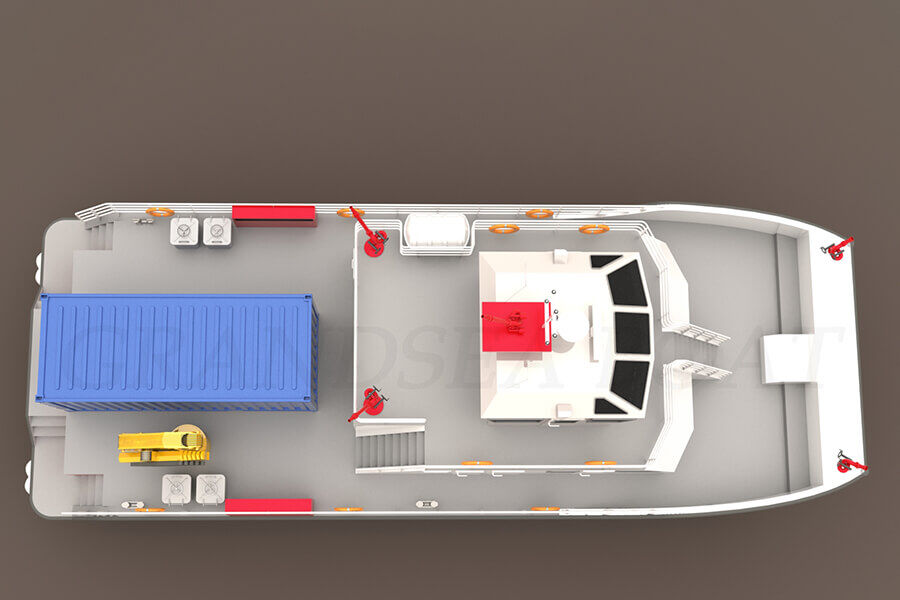 Catamaran de lutte contre l'incendie en aluminium Grandsea de 20 m 