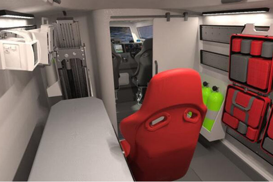 Bateau de sauvetage et d'ambulance Grandsea 38 pieds FRP à vendre