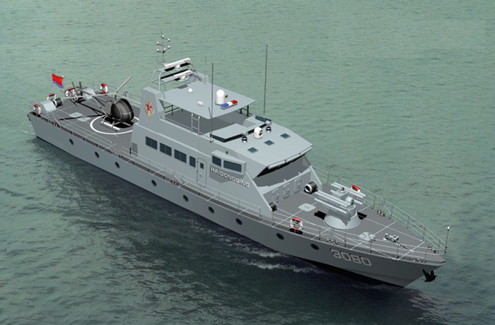 Bateau de patrouille à grande vitesse FRP de 32 m