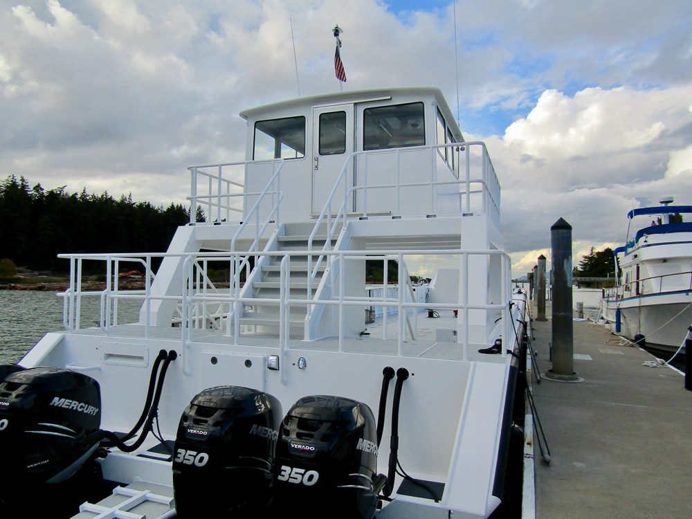 Bateau de barge de ferry de péniche de débarquement en aluminium de longueur 20m à vendre