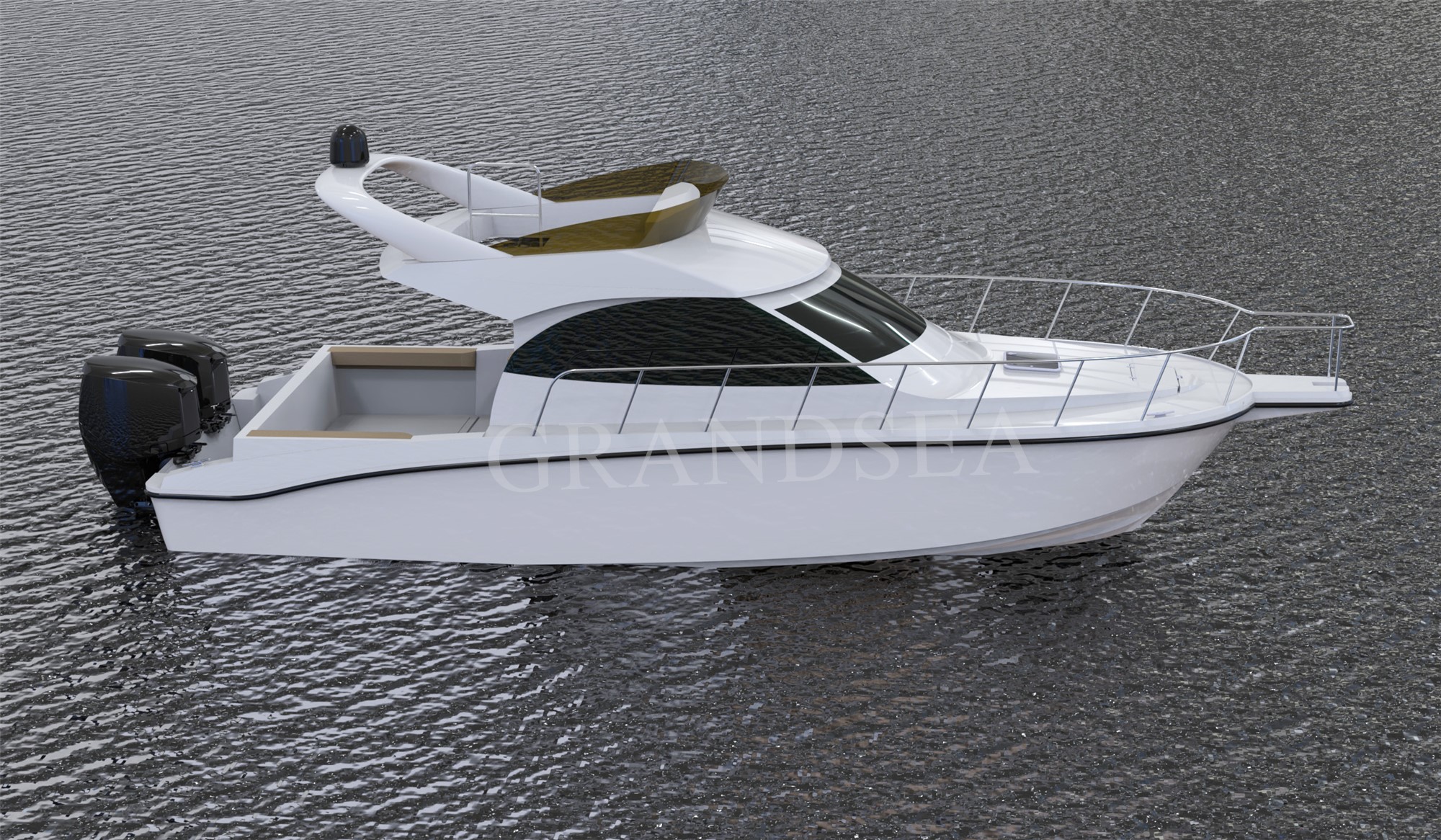 Bateau de pêche de sport de plaisir de croiseur de cabine d'utilisation de famille de la longueur 12m de Grandsea FRP à vendre